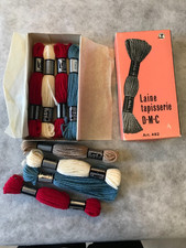 BOITE 8 ECHEVEAUX LAINE TAPISSERIE DMC DOLLFUS MIEG & CIE