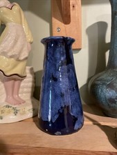 MCM Brush McCoy Cobalt Blue and Onyx Art Pottery Vase Abstract # 746