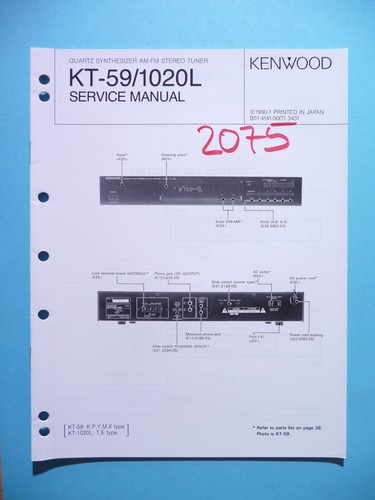 Manuel service pour - service, kenwood