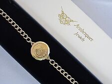 SOS BRACELET/MEDICAL ALERT/EMERGENCY 9ct GOLD PLATED/STAINLESS STEEL TALISMAN au