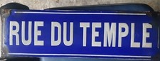 Plaque émaillée De Rue. Rue