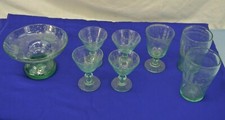 GLASSWARE LOT OF 8 PCS HAND