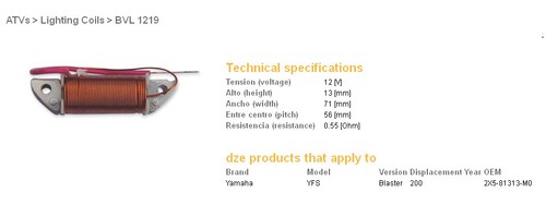 Bobine charge dze yamaha - charge,