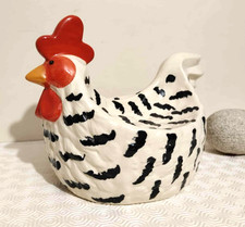large antique vintage ceramic chicken