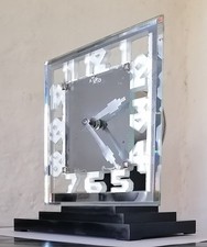 Pendule electrique ATO verre Lalique horloge (no brillié,bulle clock)