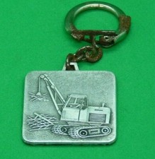 Rare & Antique Bollaerts Douala Old Metals Crane Keychain Construction Equipment