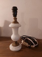 TRES JOLI PIED DE LAMPE VINTAGE EN ALBATRE ET BRONZE  SCULPTE 