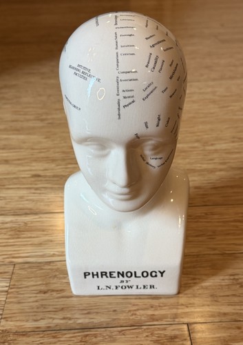 Phrenology ceramic head - phrenology,
