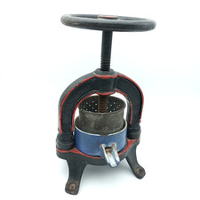 Ancien Pressoir à jus (viande) en fonte vintage / émaillé