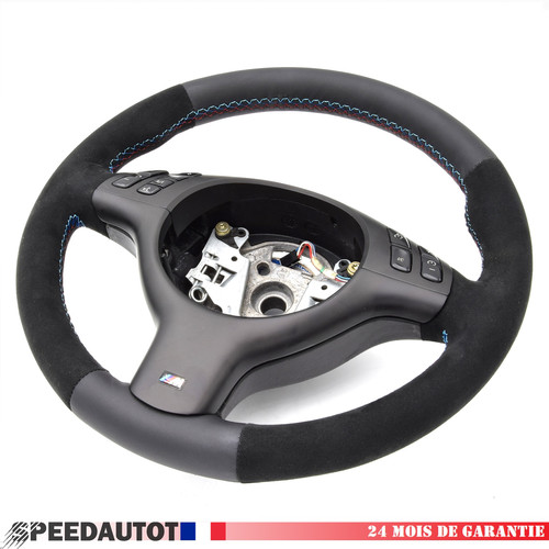 Volant cuir alcantara aplati - volant,