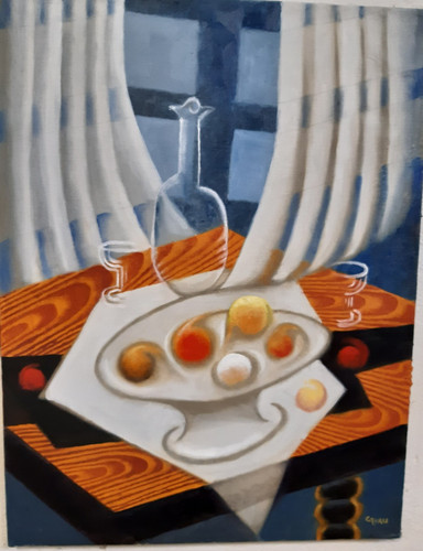 Nature morte aux rideaux - ",