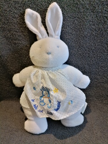 Doudou peluche lapin blanc - doudou,