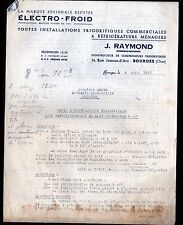 BOURGES (18) manufacturer of refrigerated compressors "J. Raymond" in 1952