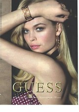 ADVERTISING 2007 GUESS JEWELRY WATCH WORN BY Claudia SHIFFER