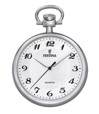POCKET FEASTINA STEEL POCKET WATCH + CHAIN F2020/1
