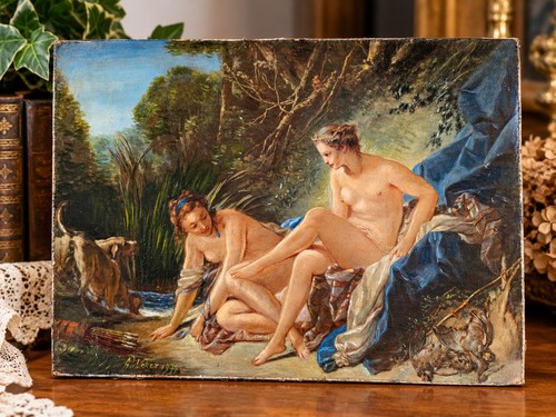 Tableau ancien huile sur - , toile