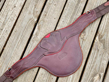 CWD Brown/Fuchsia Sport Color Anatomic Stud Belly Guard Jump Girth 50"/125cm NEW