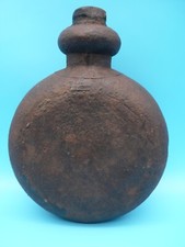 Ancienne gourde à eau en métal / Inde