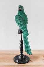 Statue Perroquet Vert Vintage