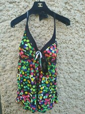 VETEMENT FEMME HAUT tankini neuf dos nu Taille 44 46 maillot bain colore noir 