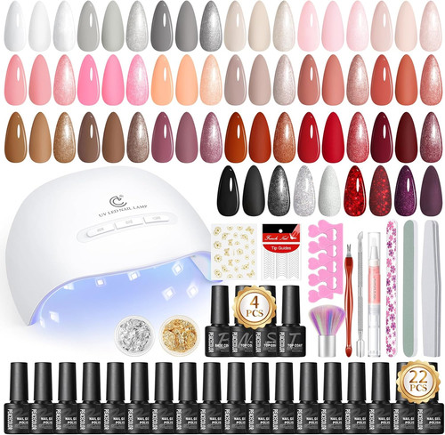 44pcs kit ongle gel - kit, uv