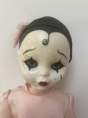 Ancienne poupée pierrot rose - ancienne,