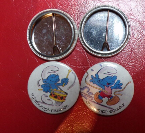 Badge schtroumpf smurf - x,