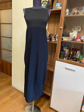 MARITHE FRANCOIS GIRBAUD DARK NAVY STERTCH JERSEY COTTON BLEND MAXI DRESS-FR 40
