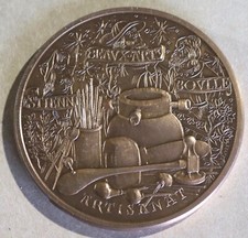 1968 UNCIRCULATED HOMMAGE AV GRAVEUR BRONZE COIN MEDAL PARIS MINT LECUYER PIERRE