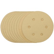 Draper 64025 Doré Sable. Discs-Hook&loop 150mm 120 Gravier 6 Dust Extrait Trous