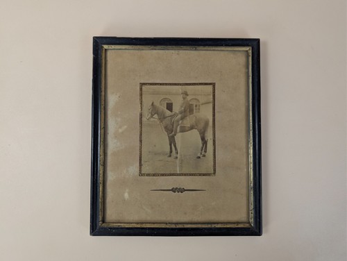 Photo ancienne homme cheval - ancienne, à