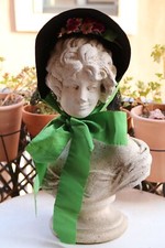 France Fine Straw Antique Ceremony Hat Lace Ribbon Flowers Collection