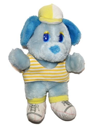 Vintage peluche chien bleu - vintage,
