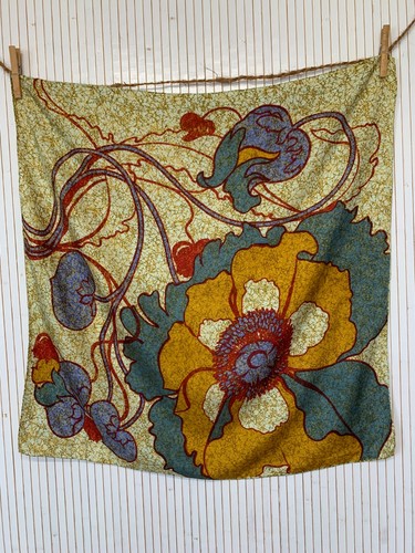 Foulard carré soie vintage - foulard,