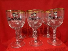  6 VERRES A BIERE MAREDSOUS cont 33 CL NEUFS  MODEL COLLECTOR AVEC 12  S/BOCK