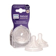 Philips Avent Bébé Bouteille Silicone Tétine Débit Rapide Naturel 2 Pcs 6m + Air