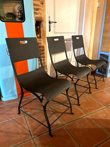 Lot chaises métal - lot,