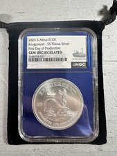 2025 1 OZ Argent Krugerrand Frappé De Ss Tilawa Naufrage Argent NGC Gem UNC