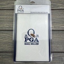 New 2025 Quail Hollow x PGA Championship Leather Scorecard Holder PRG (White)