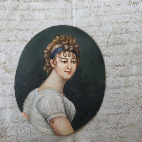 Miniature peinte portrait - miniature,
