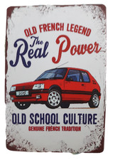 Metal advertising sign for the "Peugeot 205"  