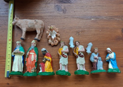 Lot sujets santons crèche - sujets,