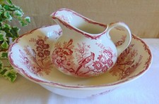 BROC ET VASQUE DE TOILETTE FAIENCE BOCH FRERES KERAMIS MODELE PEROU