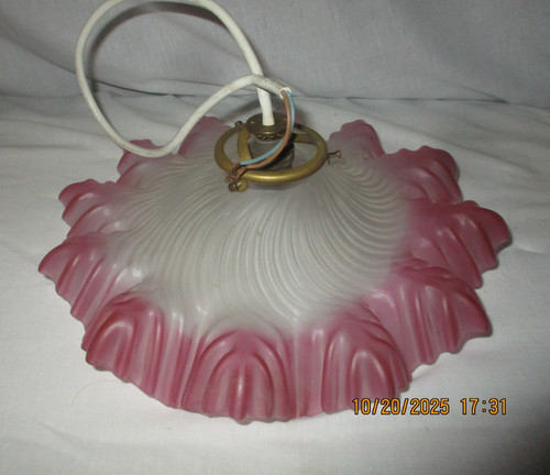 Suspension lampe verre - , opalin