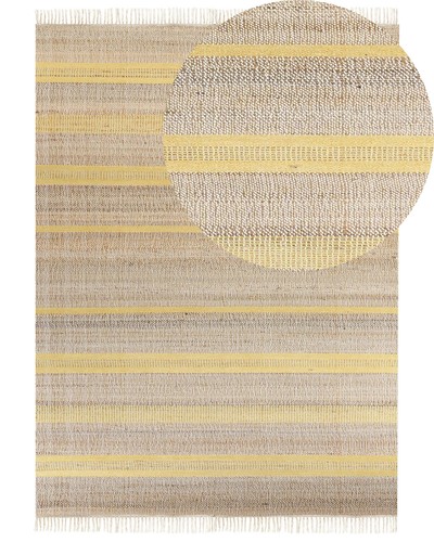 Tapis beige jaune jute - en,