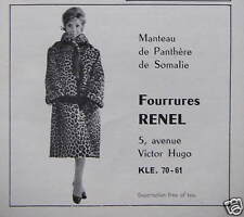 ADVERTISEMENT FURS RENEL SOMALI PANTHER COAT