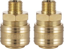 2x Raccord rapide pour air comprimé DN 7,2 avec filetage extérieur 1/4 pouce