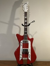 Montgomery Ward Airline Vintage Guitar Wood Body W/original Case
