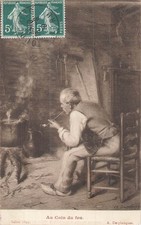 CP SALON 1893 AU COIN DU FEU