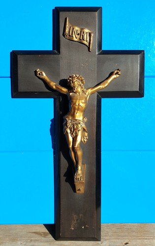 Grand crucifix ancien - ancien, xixeme
